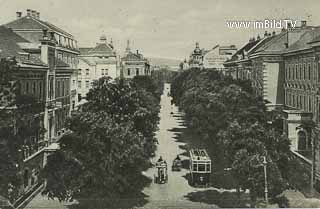 Bahnhofsstrasse mit Strassenbahn - alte historische Fotos Ansichten Bilder Aufnahmen Ansichtskarten 