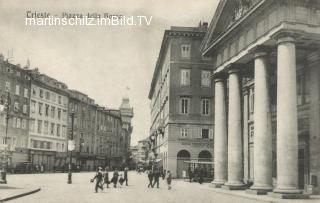 Triest, Piazza della Borsa - Friaul Julisch Venetien - alte historische Fotos Ansichten Bilder Aufnahmen Ansichtskarten 
