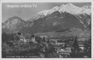 Innsbruck, Berg Isel mit Nordkette - alte historische Fotos Ansichten Bilder Aufnahmen Ansichtskarten 