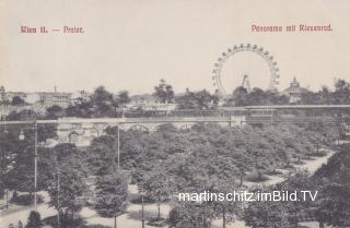Wien, Prater mit Riesenrad - Europa - alte historische Fotos Ansichten Bilder Aufnahmen Ansichtskarten 