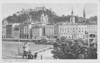 Salzburg, Staatsbrücke - alte historische Fotos Ansichten Bilder Aufnahmen Ansichtskarten 