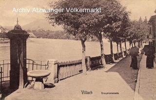 Villach Draupromenade - Villach(Stadt) - alte historische Fotos Ansichten Bilder Aufnahmen Ansichtskarten 