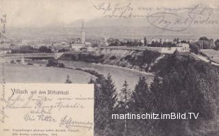 Villach mit dem Mittagskogel - Villach-Innere Stadt - alte historische Fotos Ansichten Bilder Aufnahmen Ansichtskarten 