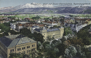 Kärntner Landesregierung und Bahnhofstrasse - Klagenfurt(Stadt) - alte historische Fotos Ansichten Bilder Aufnahmen Ansichtskarten 