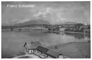 Egg am See, Boots und Badehaus Gasthof Aschgan - Egg am Faaker See - alte historische Fotos Ansichten Bilder Aufnahmen Ansichtskarten 