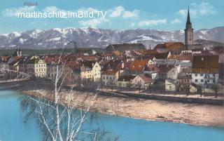 Blick auf Villach und die Drauberme - Kärnten - alte historische Fotos Ansichten Bilder Aufnahmen Ansichtskarten 