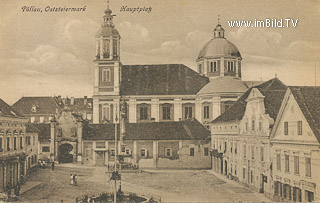 Pöllau - Hauptplatz - alte historische Fotos Ansichten Bilder Aufnahmen Ansichtskarten 