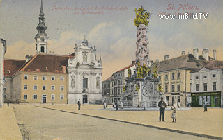 St. Pölten - Rathausplatz - Europa - alte historische Fotos Ansichten Bilder Aufnahmen Ansichtskarten 