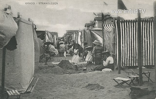 Grado - Strandleben - Europa - alte historische Fotos Ansichten Bilder Aufnahmen Ansichtskarten 