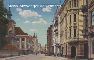 Klagenfurt, untere Bahnhofstreasse - alte historische Fotos Ansichten Bilder Aufnahmen Ansichtskarten 