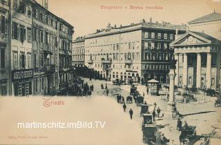 Triest, Tergesteo e Borsa vecchia - Triest - alte historische Fotos Ansichten Bilder Aufnahmen Ansichtskarten 