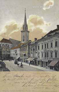Villach Hauptplatz mit Rautterhaus - Villach-Innere Stadt - alte historische Fotos Ansichten Bilder Aufnahmen Ansichtskarten 