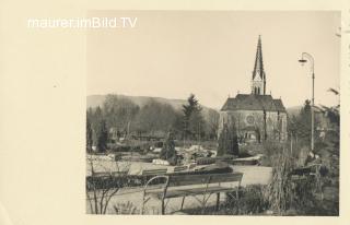 Stadtpark mit evangelischer Kirche - Villach - alte historische Fotos Ansichten Bilder Aufnahmen Ansichtskarten 