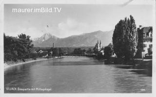 Von der Draubrücke - Villach - alte historische Fotos Ansichten Bilder Aufnahmen Ansichtskarten 