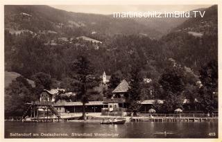 Sattendorf, Strandbad Weneberger - Kärnten - alte historische Fotos Ansichten Bilder Aufnahmen Ansichtskarten 