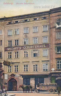 Salzburg - Mozarts Geburtshaus - alte historische Fotos Ansichten Bilder Aufnahmen Ansichtskarten 