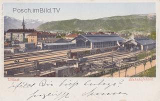 Villach Hauptbahnhof, Bahnhofshalle - Villach-Innere Stadt - alte historische Fotos Ansichten Bilder Aufnahmen Ansichtskarten 