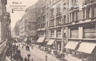 Wien, Rothenturmstraße gegen Stephansdom - Wien,Innere Stadt - alte historische Fotos Ansichten Bilder Aufnahmen Ansichtskarten 
