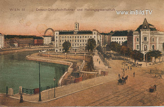 Donau-Dampschiffahrts- und Rettungsgesellschaft - Wien,Innere Stadt - alte historische Fotos Ansichten Bilder Aufnahmen Ansichtskarten 