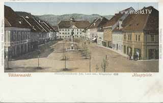 Hauptplatz Völkermarkt - Völkermarkt - alte historische Fotos Ansichten Bilder Aufnahmen Ansichtskarten 