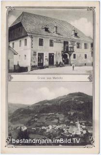 Metnitz, Kaufhaus Habernig und Totale - Europa - alte historische Fotos Ansichten Bilder Aufnahmen Ansichtskarten 