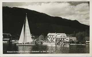 Strandrestauration Weber - Oesterreich - alte historische Fotos Ansichten Bilder Aufnahmen Ansichtskarten 