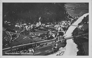 Fliegeraufnahme Oberdrauburg - Spittal an der Drau - alte historische Fotos Ansichten Bilder Aufnahmen Ansichtskarten 