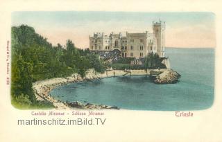 Triest, Schloss Miramar - alte historische Fotos Ansichten Bilder Aufnahmen Ansichtskarten 