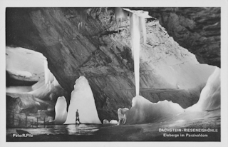 Dachstein-Rieseneishöhle - alte historische Fotos Ansichten Bilder Aufnahmen Ansichtskarten 