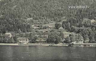 Hotel Bugl vom See - Villach Land - alte historische Fotos Ansichten Bilder Aufnahmen Ansichtskarten 