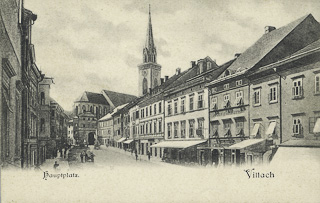 Hauptplatz - Rautterhaus - Villach - alte historische Fotos Ansichten Bilder Aufnahmen Ansichtskarten 