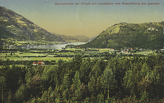 Vom  Oswaldiberg Richtung Ossiachersee - Villach Land - alte historische Fotos Ansichten Bilder Aufnahmen Ansichtskarten 