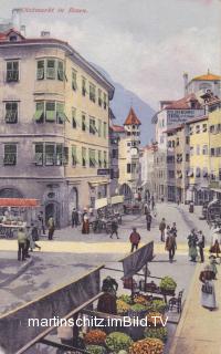 Bozen Obstmarkt - alte historische Fotos Ansichten Bilder Aufnahmen Ansichtskarten 