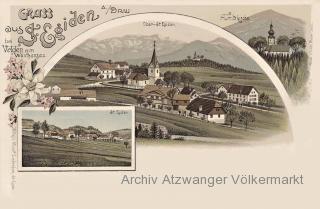 3 Bild Litho Kart -St. Egiden an der Drau - alte historische Fotos Ansichten Bilder Aufnahmen Ansichtskarten 