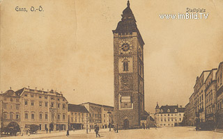 Enns - Stadtplatz - Europa - alte historische Fotos Ansichten Bilder Aufnahmen Ansichtskarten 