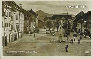 Völkermarkt - Unterer Platz - alte historische Fotos Ansichten Bilder Aufnahmen Ansichtskarten 