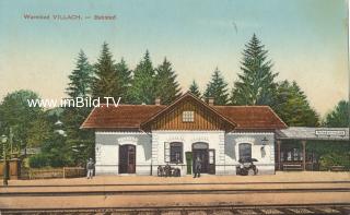 Warmbad - Bahnhof - Oesterreich - alte historische Fotos Ansichten Bilder Aufnahmen Ansichtskarten 
