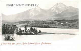 Faakersee Insel - alte historische Fotos Ansichten Bilder Aufnahmen Ansichtskarten 