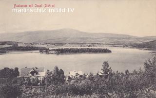 Oberaichwald, Blick über den Faakersee  - Finkenstein am Faaker See - alte historische Fotos Ansichten Bilder Aufnahmen Ansichtskarten 