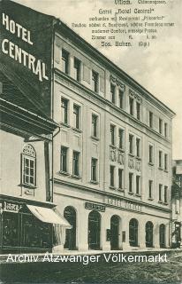 Villach, Widmanngasse Hotel Central - Villach(Stadt) - alte historische Fotos Ansichten Bilder Aufnahmen Ansichtskarten 