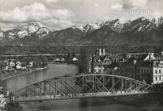Alte Draubrücke in Villach - Villach-Innere Stadt - alte historische Fotos Ansichten Bilder Aufnahmen Ansichtskarten 