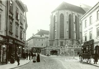 Blick zur Kirche, um 1910 - Villach(Stadt) - alte historische Fotos Ansichten Bilder Aufnahmen Ansichtskarten 