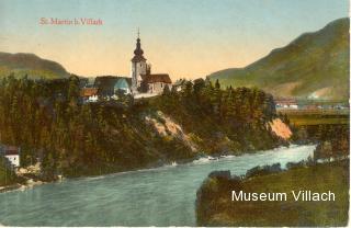 Blick nach St.Martin, um 1900 - Villach(Stadt) - alte historische Fotos Ansichten Bilder Aufnahmen Ansichtskarten 