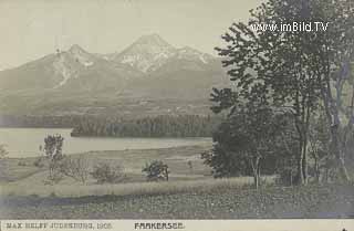 Blick v. Drobollach auf Faakersee und Mittagskogel - Villach(Stadt) - alte historische Fotos Ansichten Bilder Aufnahmen Ansichtskarten 