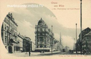 Wien, Praterstrasse mit Carl Theater - alte historische Fotos Ansichten Bilder Aufnahmen Ansichtskarten 