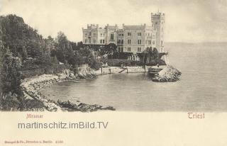 Triest, Schloss Miramar - Friaul Julisch Venetien - alte historische Fotos Ansichten Bilder Aufnahmen Ansichtskarten 