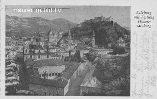 Salzburg mit Festung Hohensalzburg - alte historische Fotos Ansichten Bilder Aufnahmen Ansichtskarten 