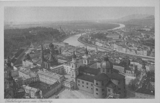 Salzburg von der Festung - alte historische Fotos Ansichten Bilder Aufnahmen Ansichtskarten 