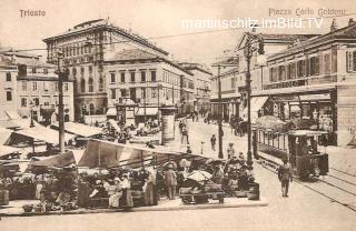 Triest, Piazza Carlo Coldoni - alte historische Fotos Ansichten Bilder Aufnahmen Ansichtskarten 