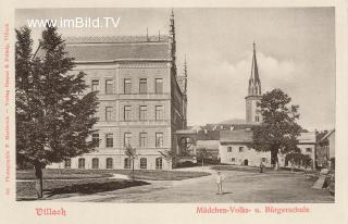 Mädchen-Bürgerschule - Oesterreich - alte historische Fotos Ansichten Bilder Aufnahmen Ansichtskarten 